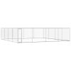 Outdoor Dog Kennel Galvanised Steel 299.2"x299.2"x76.8" - Silver