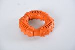Pet 4 Pcs Toys Kit Durable Rope Rubber Ball Fetch Tug Chew Dog Pet Toy Set - Orange - Cotton Rope, Rubber, Polyester
