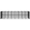 Outdoor Dog Kennel Steel 238.1 ftÂ² - Black