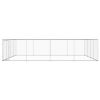 Outdoor Dog Kennel Galvanised Steel 299.2"x299.2"x76.8" - Silver