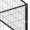 Dog Kennel Black 430.6 ftÂ² Steel - Black