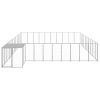 Dog Kennel Silver 338.6 ftÂ² Steel - Silver