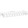 Dog Kennel Black 430.6 ftÂ² Steel - Black