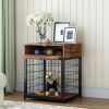 JHX Furniture Dog Crates for small dogs Wooden Dog Kennel Dog Crate End Table, Nightstand(Rustic Brown) - Rustic Brown